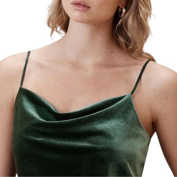 NWT BANANA REPUBLIC Velvet Draped Front Camisole Tank Top XL - Picture 3 of 8